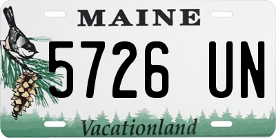ME license plate 5726UN