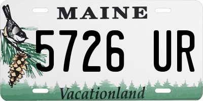 ME license plate 5726UR