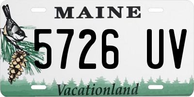 ME license plate 5726UV