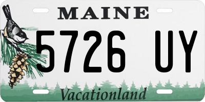 ME license plate 5726UY