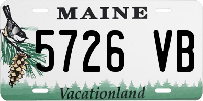 ME license plate 5726VB