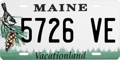 ME license plate 5726VE