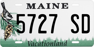 ME license plate 5727SD