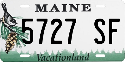 ME license plate 5727SF