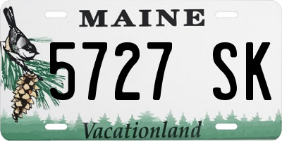 ME license plate 5727SK