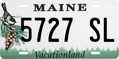 ME license plate 5727SL