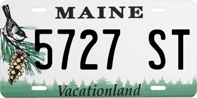 ME license plate 5727ST