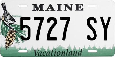 ME license plate 5727SY