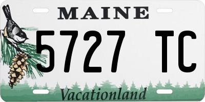 ME license plate 5727TC