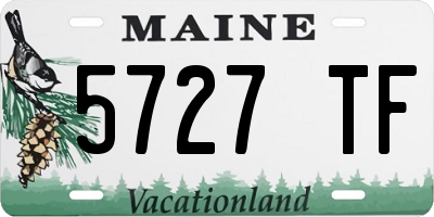 ME license plate 5727TF