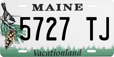 ME license plate 5727TJ