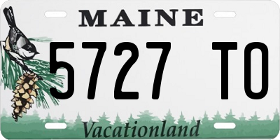 ME license plate 5727TO