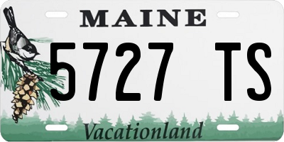 ME license plate 5727TS