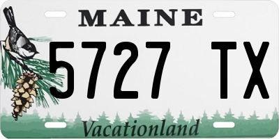 ME license plate 5727TX