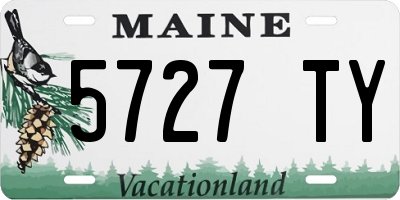 ME license plate 5727TY