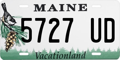 ME license plate 5727UD