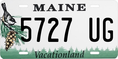 ME license plate 5727UG