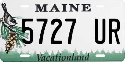 ME license plate 5727UR