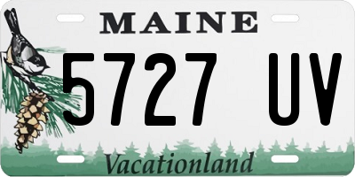 ME license plate 5727UV