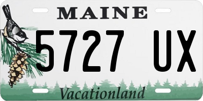 ME license plate 5727UX