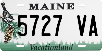 ME license plate 5727VA