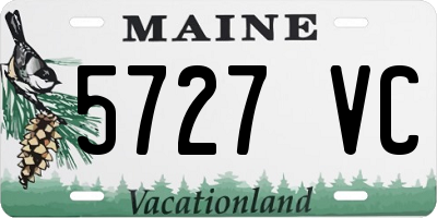ME license plate 5727VC