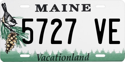 ME license plate 5727VE