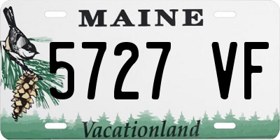 ME license plate 5727VF