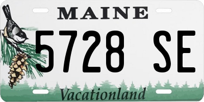 ME license plate 5728SE
