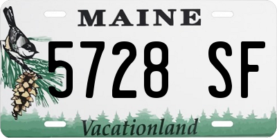 ME license plate 5728SF