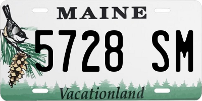 ME license plate 5728SM