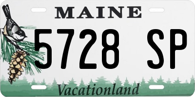 ME license plate 5728SP