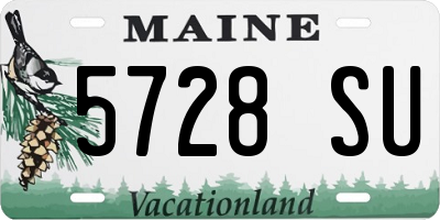 ME license plate 5728SU