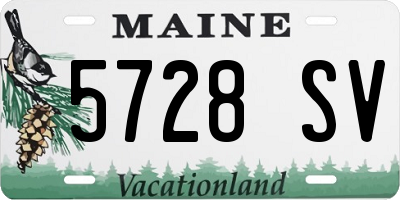 ME license plate 5728SV