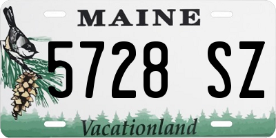 ME license plate 5728SZ