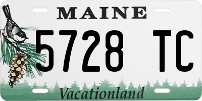 ME license plate 5728TC