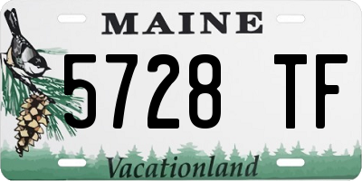ME license plate 5728TF