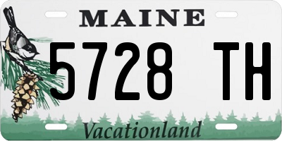 ME license plate 5728TH