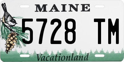 ME license plate 5728TM