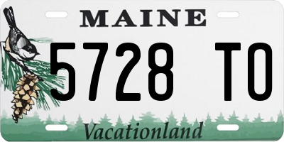 ME license plate 5728TO