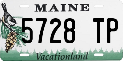 ME license plate 5728TP