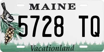 ME license plate 5728TQ