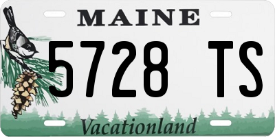 ME license plate 5728TS