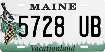 ME license plate 5728UB