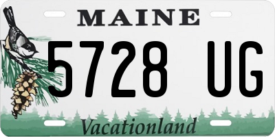 ME license plate 5728UG