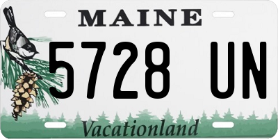 ME license plate 5728UN