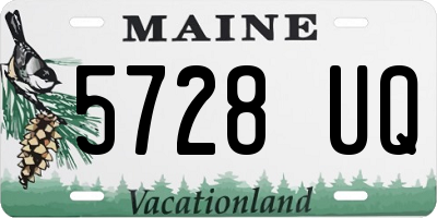 ME license plate 5728UQ