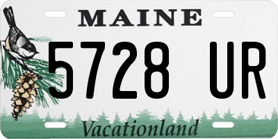 ME license plate 5728UR