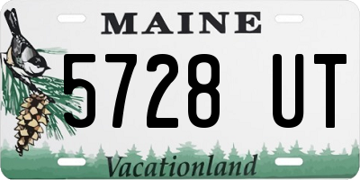 ME license plate 5728UT