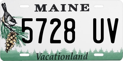 ME license plate 5728UV